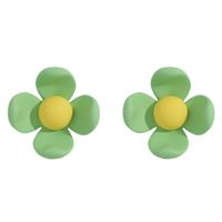 Wholesale Korean Geometric Emerald Green Acetate Plate Earrings Nihaojewelry sku image 8