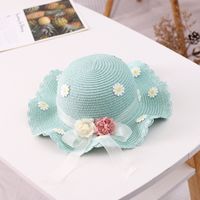 Summer Baby Daisy Flower Sticker Bow Ribbon Sun Hat main image 8