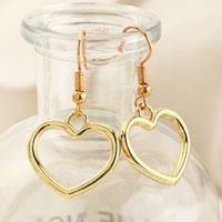 Fashion Heart-shape Pearl Letter Earrings sku image 1