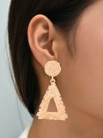 Vintage Style Triangle Geometric Alloy Plating Dangling Earrings main image 1