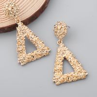 Vintage Style Triangle Geometric Alloy Plating Dangling Earrings sku image 2