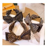 Leopard Print Big Bow Wide Headband main image 1