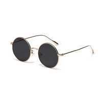 Fashion Round Metal Small Frame Ocean Lens Essential Classic Look Sunglasses sku image 1