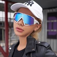 Fashion Colorful One-piece Riding Outdoor Athletic Glasses Sunglasses main image 5