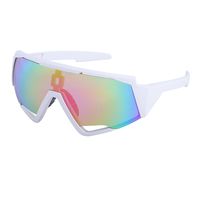 Fashion Colorful One-piece Riding Outdoor Athletic Glasses Sunglasses sku image 12