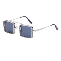 Fashion Steampunk Metal Hollow Square Frame Sun-resistant Sunglasses sku image 6