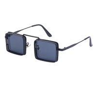Fashion Steampunk Metal Hollow Square Frame Sun-resistant Sunglasses sku image 4