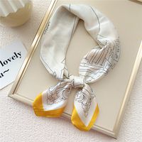 Mode Kleine Dünne Quadratische Handtuch Silk Schal Haar Band Für Frauen 70*70 sku image 19