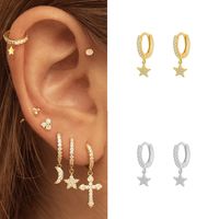 Fashion Star Copper Zircon Earrings main image 1