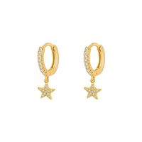 Fashion Star Copper Zircon Earrings sku image 2