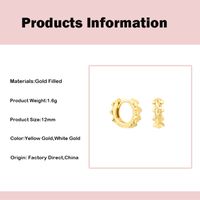 Fashion New Style Flower Copper Gold-plated Geometric Flower Earrings main image 2