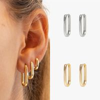 1 Paar Einfacher Stil U-Form Kupfer Ohrringe main image 1