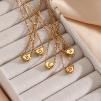 Fashion Heart Stainless Steel Plating Gold Plated Necklace main image 10