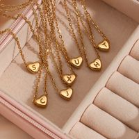 Fashion Heart Stainless Steel Plating Gold Plated Necklace main image 7