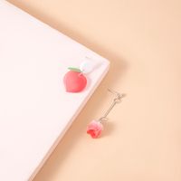 Fashion Cute Peach Rose Pendant New Acrylic Earrings main image 3
