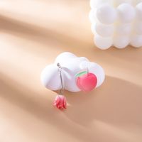 Fashion Cute Peach Rose Pendant New Acrylic Earrings main image 4