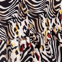 Children Girls Summer Outdoor Casual Geometric Leopard Print Slip Dress main image 4