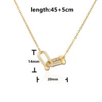 Fashion U Shape Copper Zircon Bracelets Earrings Necklace In Bulk main image 4