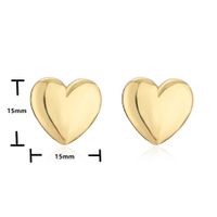 New Style Copper Inlaid Zircon 18k Gold Plated Heart Stud Earrings Necklace Opening Ring main image 6