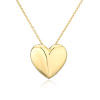 New Style Copper Inlaid Zircon 18k Gold Plated Heart Stud Earrings Necklace Opening Ring sku image 2