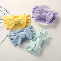 Kid's Cute Fashion Simple Style Bow Knot Polyester Hair Accessories Embroidery Hair Band main image 4