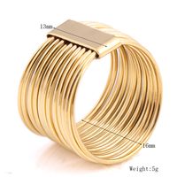 Fashion Creative 18k Gold Plated Titanium Steel Wire Ring main image 2