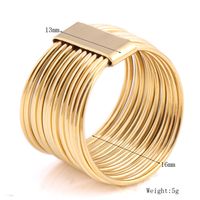 Mode Kreative 18k Gold Überzogene Titan Stahl Draht Ring main image 2