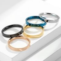 Simple Fashion Medium Men And Women Little Finger Stainless Steel Ring main image 1