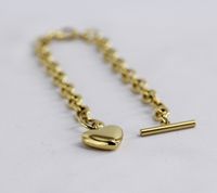 Fashion Simple Titanium Steel Heart Pendant Cross Chain Ot Buckle Bracelet main image 2