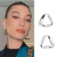 Fashion Simple Triangle Shaped Irregular Twisted Geometric Alloy Ear Studs main image 1