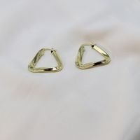 Fashion Simple Triangle Shaped Irregular Twisted Geometric Alloy Ear Studs sku image 3