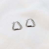 Fashion Simple Triangle Shaped Irregular Twisted Geometric Alloy Ear Studs sku image 2