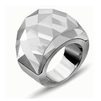 Fashion Retro Men And Women Titanium Steel Crystal Inlaid Rings main image 2