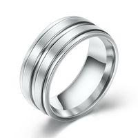 Mode Einfache 8mm Matt Titan Stahl Ring Männer Und Frauen Paar Ringe sku image 3