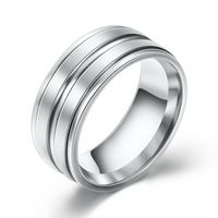 Mode Einfache 8mm Matt Titan Stahl Ring Männer Und Frauen Paar Ringe sku image 1