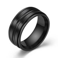 Mode Einfache 8mm Matt Titan Stahl Ring Männer Und Frauen Paar Ringe sku image 13