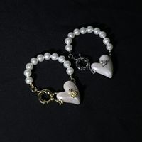 Mode Retro Perle Perlen Blume Saturn Anhänger Legierung Halskette main image 3