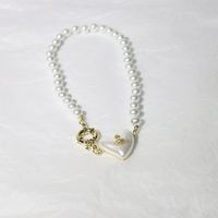 Mode Retro Perle Perlen Blume Saturn Anhänger Legierung Halskette sku image 5