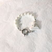 Mode Retro Perle Perlen Blume Saturn Anhänger Legierung Halskette sku image 4