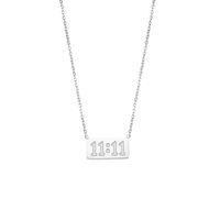 Stainless Steel Simple Style Classic Style Number Plating Pendant Necklace sku image 1