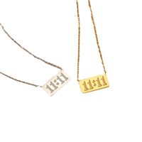 Mode Einfache 18k Gold-überzogene Buchstaben Box Zahlen Edelstahl Halskette main image 3