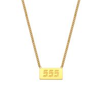 Fashion Number Stainless Steel Plating Gold Plated Necklace main image 3
