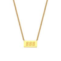 Fashion Number Stainless Steel Plating Gold Plated Necklace sku image 5