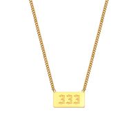 Fashion Number Stainless Steel Plating Gold Plated Necklace sku image 8