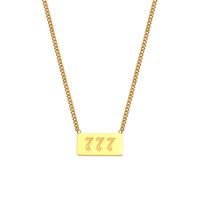 Fashion Number Stainless Steel Plating Gold Plated Necklace sku image 7