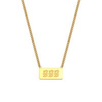 Fashion Number Stainless Steel Plating Gold Plated Necklace sku image 7