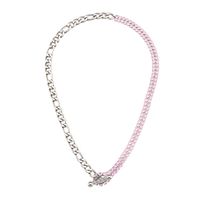 Fashion Ornament Wholesale Stitching Figaro Stainless Steel Necklace Bracelet Set sku image 6