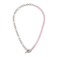 Mode Ornement En Gros Couture Figaro En Acier Inoxydable Collier Bracelet Ensemble sku image 6