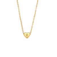 Fashion Heart Stainless Steel Plating Gold Plated Necklace main image 6