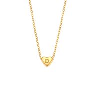 Fashion Heart Stainless Steel Plating Gold Plated Necklace sku image 7